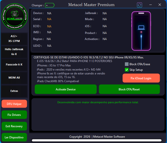 💥METACEL MASTER  A12+ Xs-17 Pro Max IOS 26.1